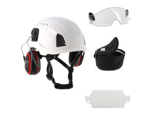 Kit EPI blanc 24.9 dB, spécial travail en hauteur, lunettes au choix - SINGER Safety