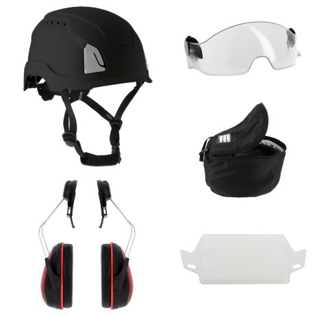 Kit EPI noir 24.9 dB, spécial travail en hauteur, lunettes au choix - SINGER Safety