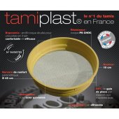 Tamis Tamiplast® professionnel renforcé n°14 maille 1,6 mm TALIAPLAST