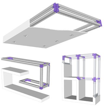 Kit cales Kinook pour créer meubles placo, niches, coffrage