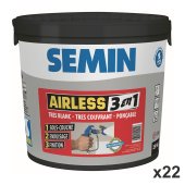 Enduit Airless 3 en 1, palette 22 seaux 25 kg - SEMIN